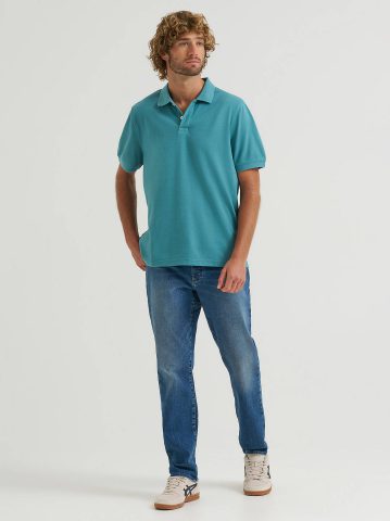 Men's Solid Mini Pique Polo Shirt