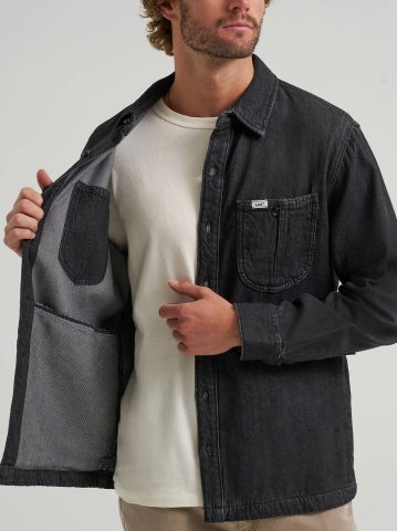 Men's Very Loose Fit Denim Overshirt