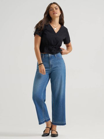 Women's Button Front Tie Top