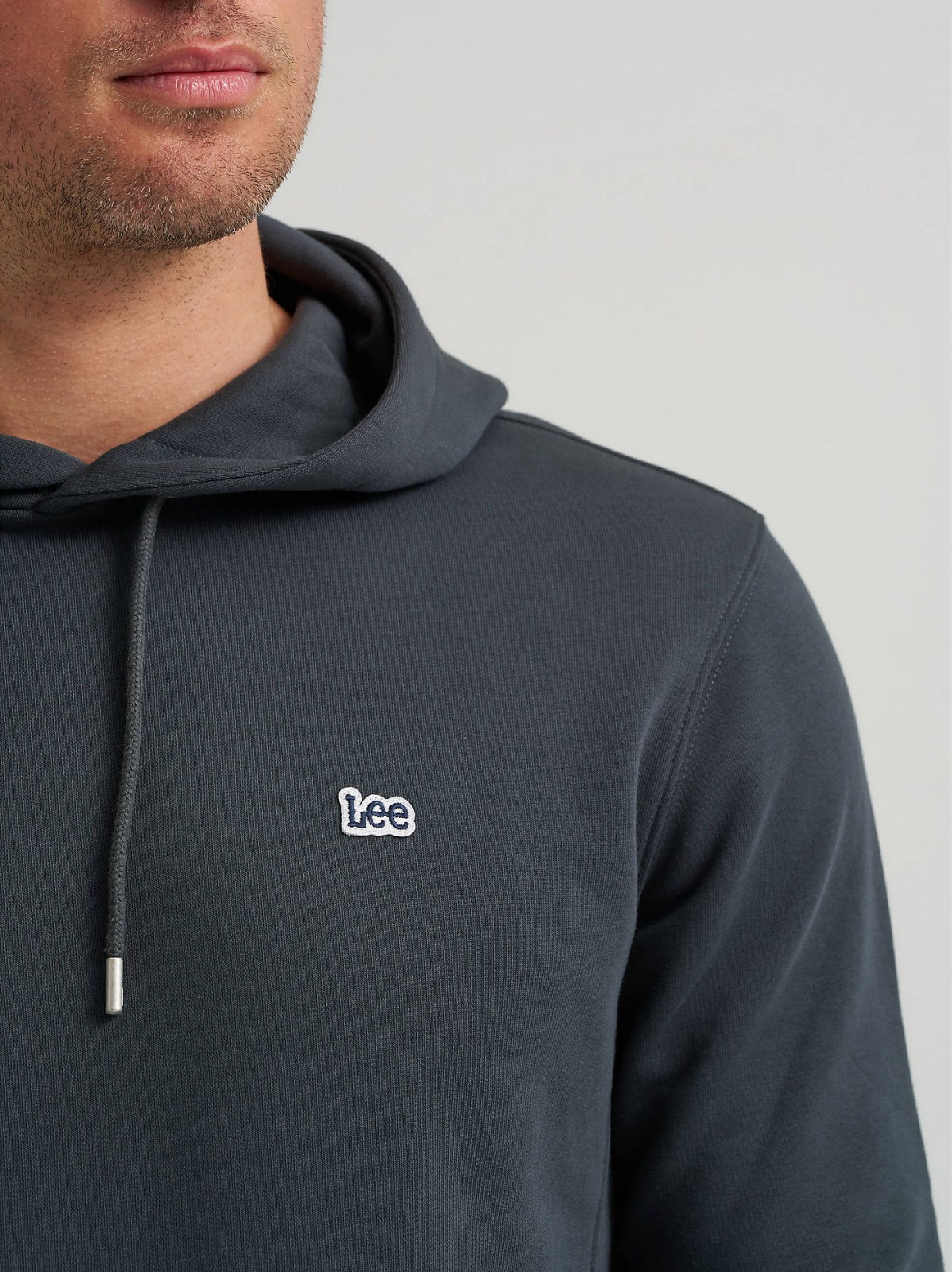 Men's Logo Patch Solid Hoodie - view 3