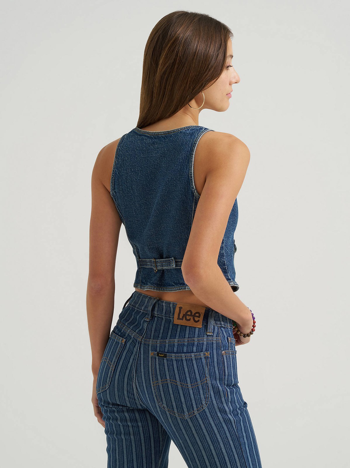 Women's Denim Bow Vest - view 3