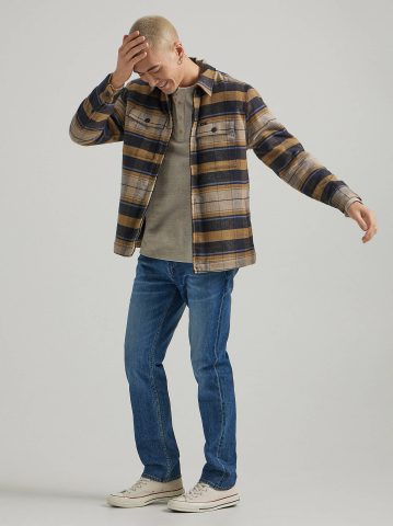 Men's Sherpa Lined Flannel Overshirt