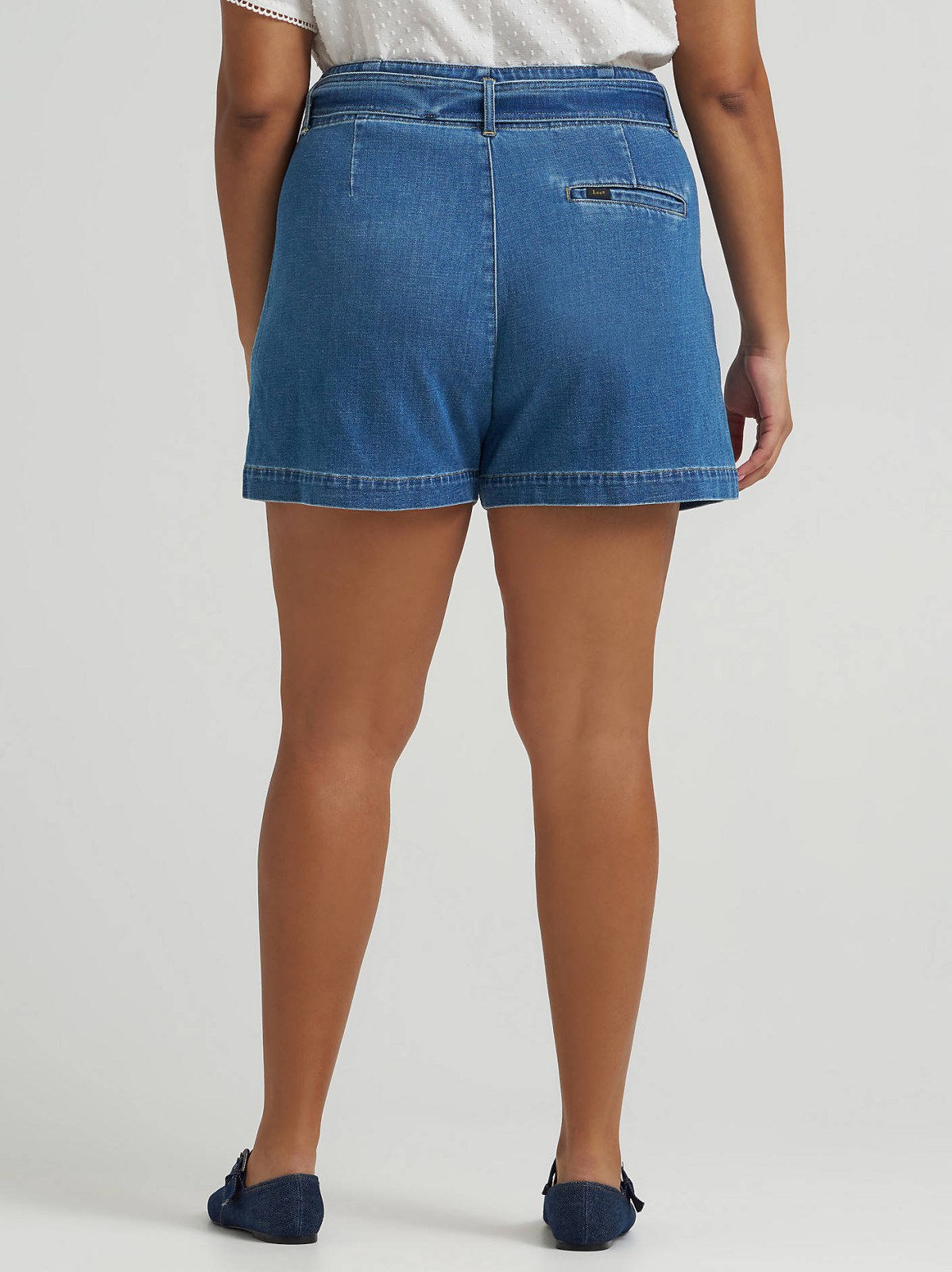Women's High Rise Denim Bow Short (Plus) - view 3
