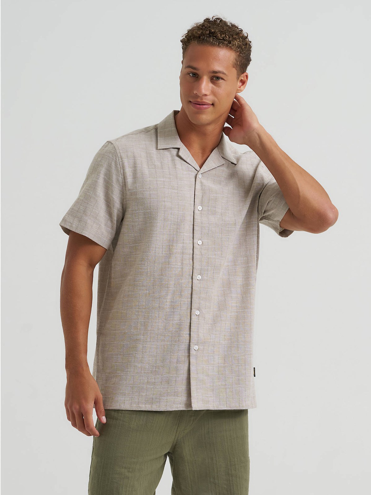 Men's Dobby Slub Camp Shirt