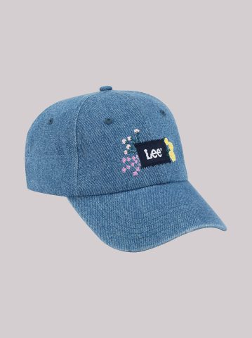 Women's Flower Embroidered Denim Dad Cap