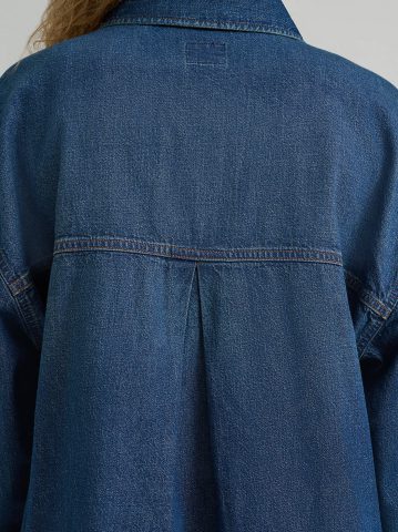 Women's Swing Back Denim Button Down Shirt