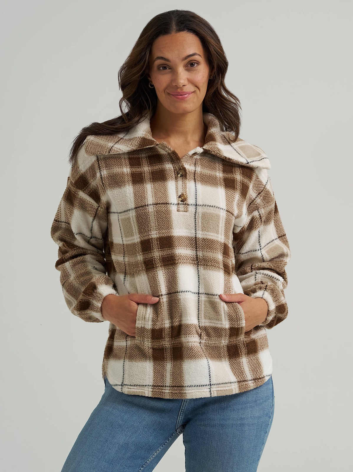 Women's Printed Sherpa Pullover