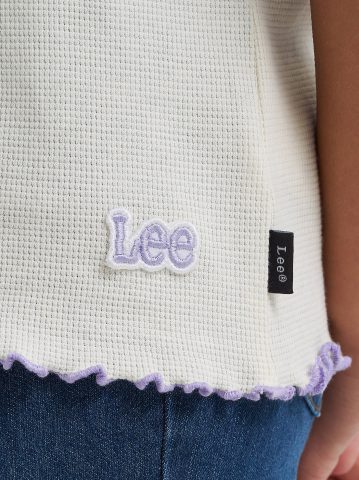 Girl's Ringer Waffle Texture Tee