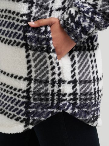 Women's Plaid Sherpa Shacket
