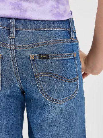 Girl's Distressed Wide Leg Jean