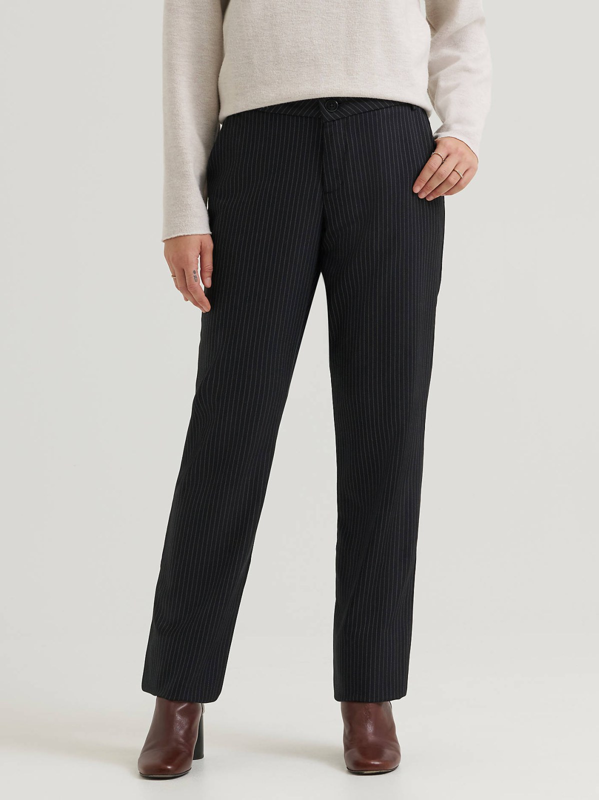 Women's Wrinkle Free Relaxed Fit Straight Leg Pant - view 3