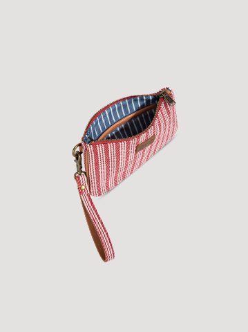 Women's Stripe Logo Wristlet Wallet