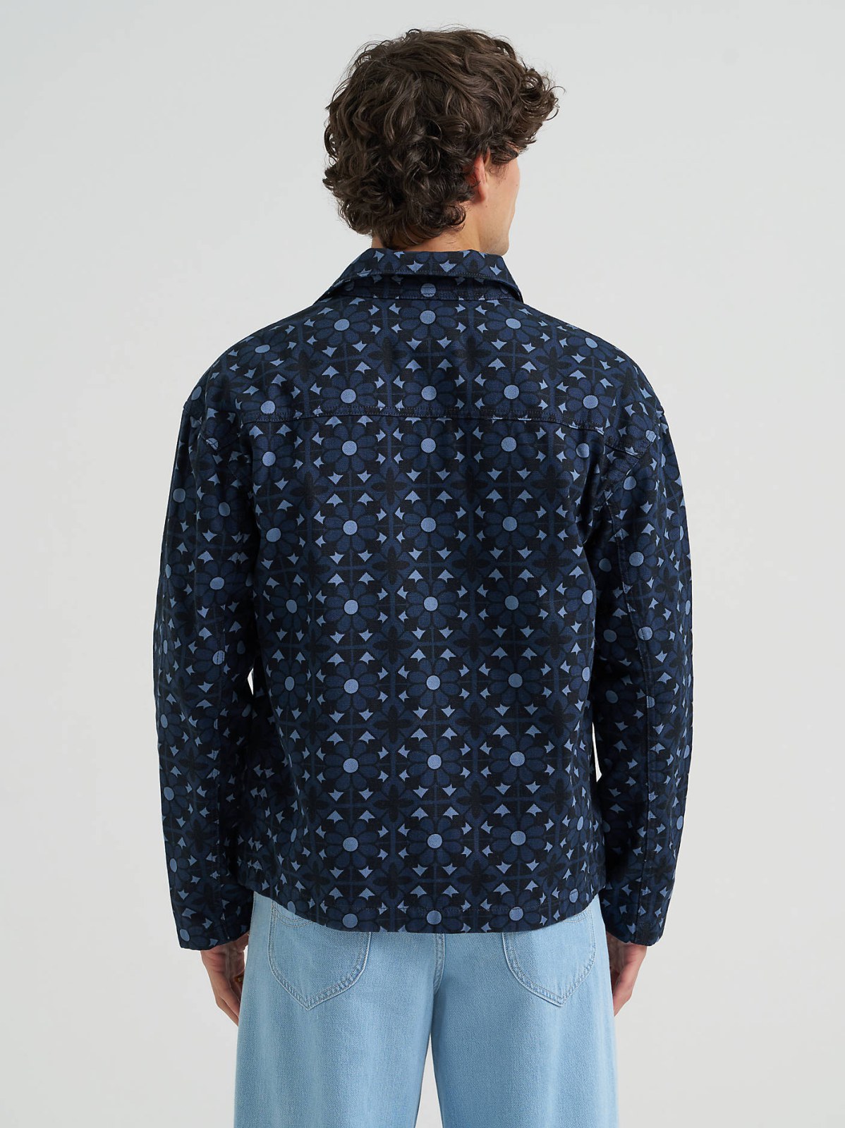 Men's Geo Snap Front Denim Jacket - view 3