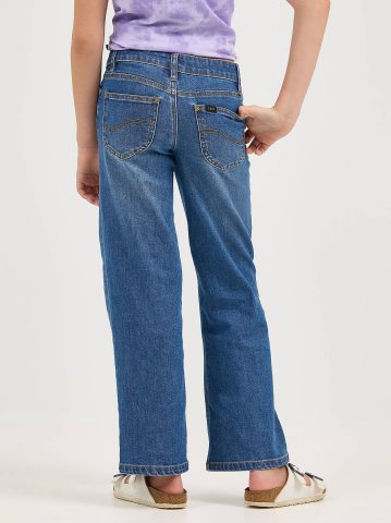 Girl's Distressed Wide Leg Jean