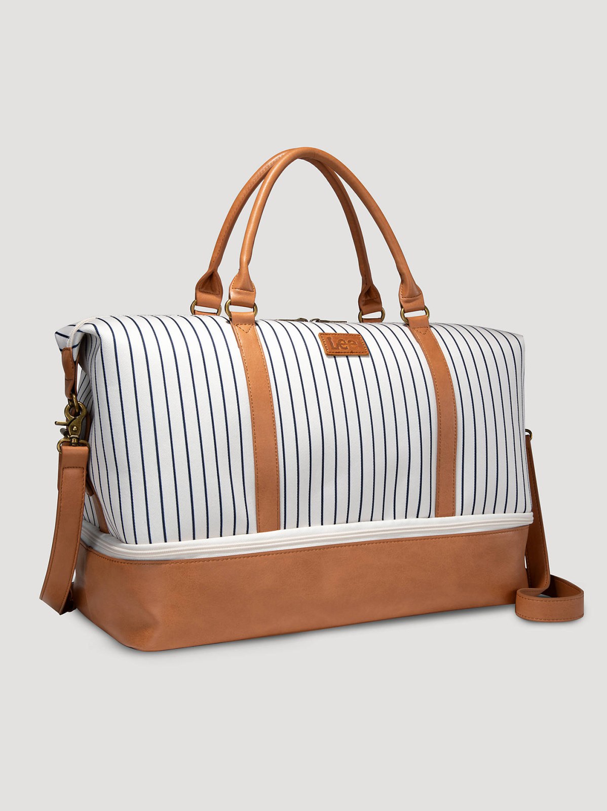 Women's Striped Denim Duffle Bag - view 3