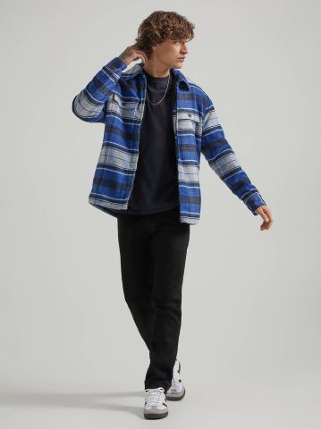 Men's Sherpa Lined Flannel Overshirt