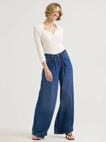 Women's Premium LQD Slouchy Pleated Trouser Jean