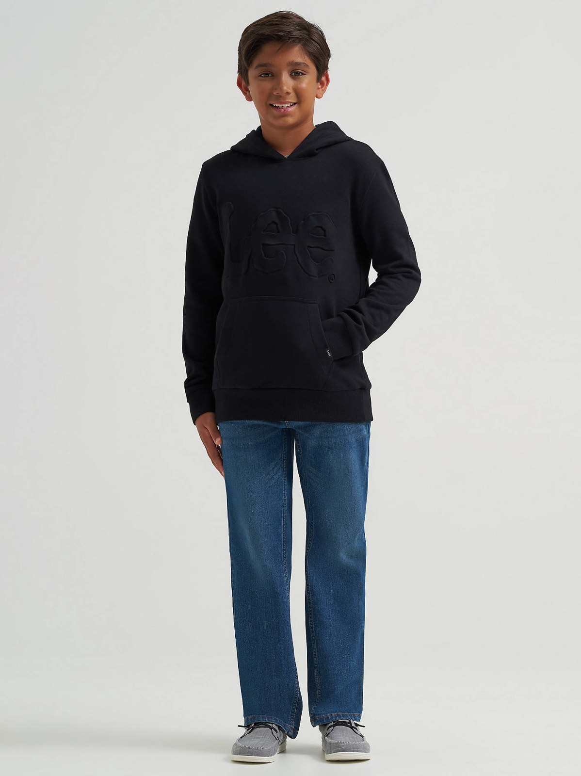 Boy's Embossed Logo Fleece Hoodie - view 4