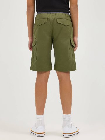 Boy's Rib Stretch Pull On Cargo Short