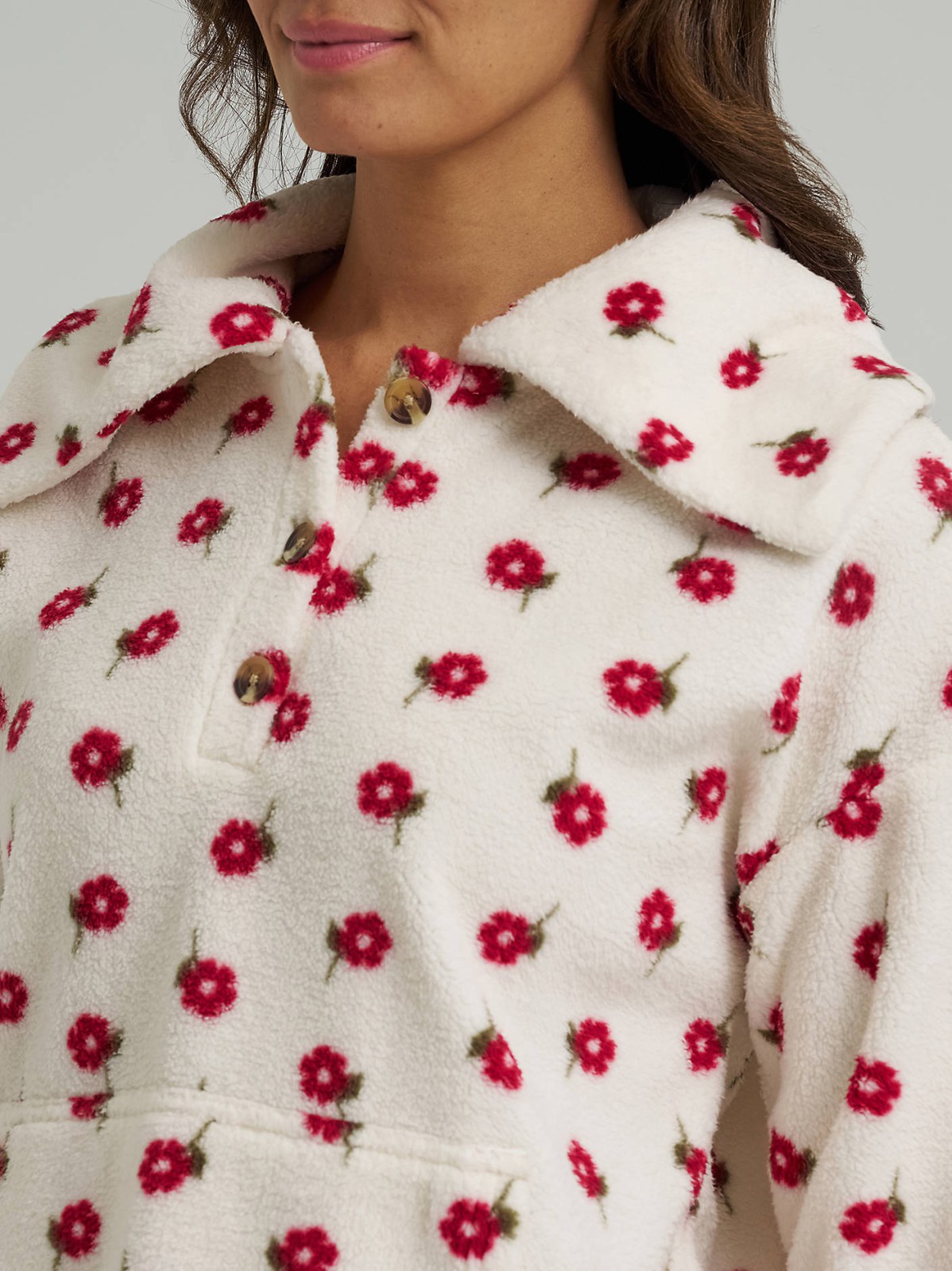 Women's Printed Sherpa Pullover - view 4