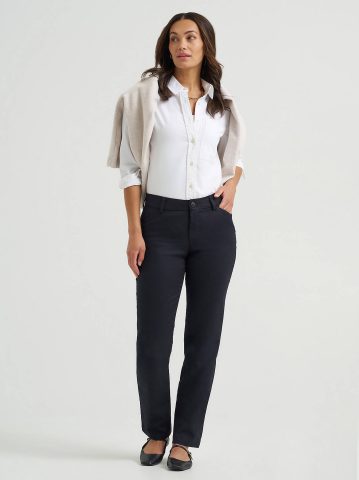 Women's Wrinkle Free Relaxed Fit Straight Leg Pant