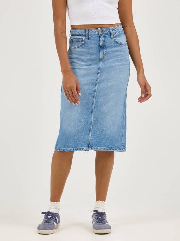 Women's Legendary Back Slit Denim Skirt — alternate view