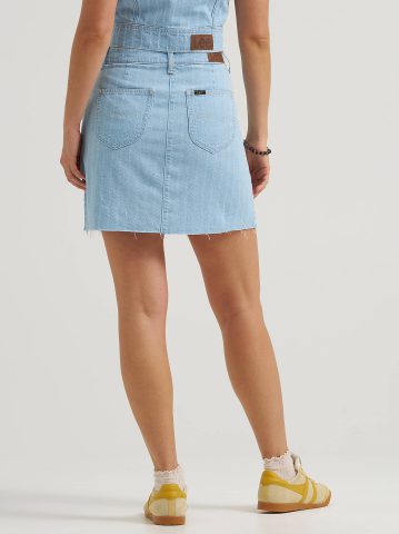 Women's Pleated Denim Skirt