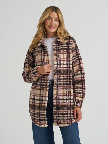 Women's Plaid Sherpa Shacket