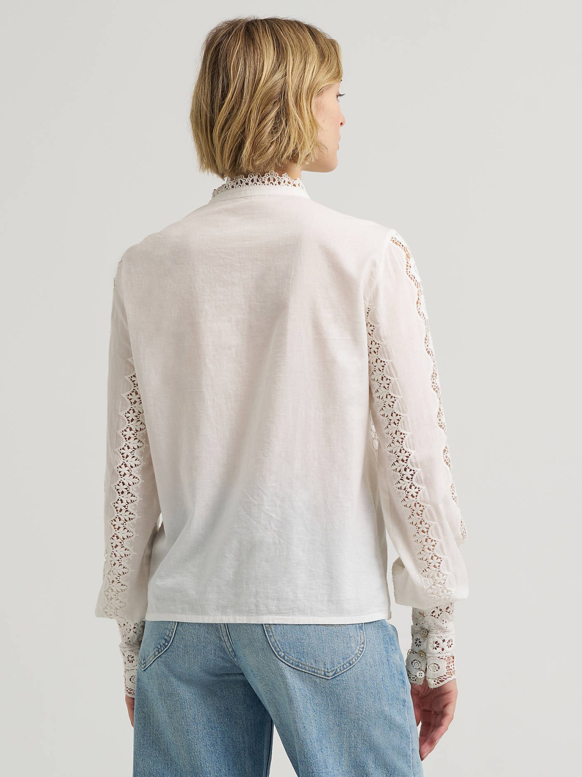 Women's Lace Button Down Blouse - view 5