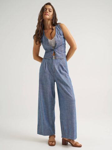 Women's Loose Pleated Trouser Pant — alternate view