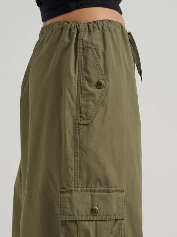 Women's Low Rise Drawstring Parachute Pant