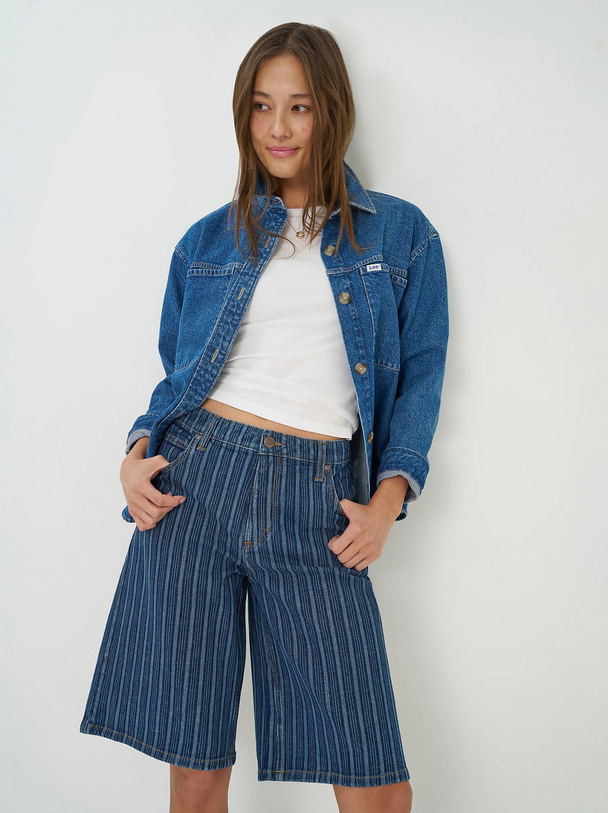 Women's Long Denim Short - view 2