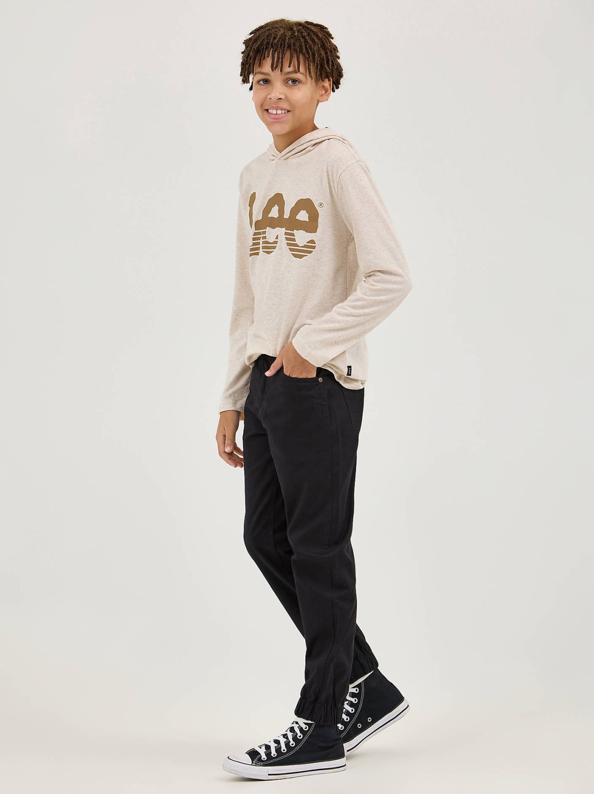 Boy's Stripe Twitch Logo Hoodie Tee - view 4