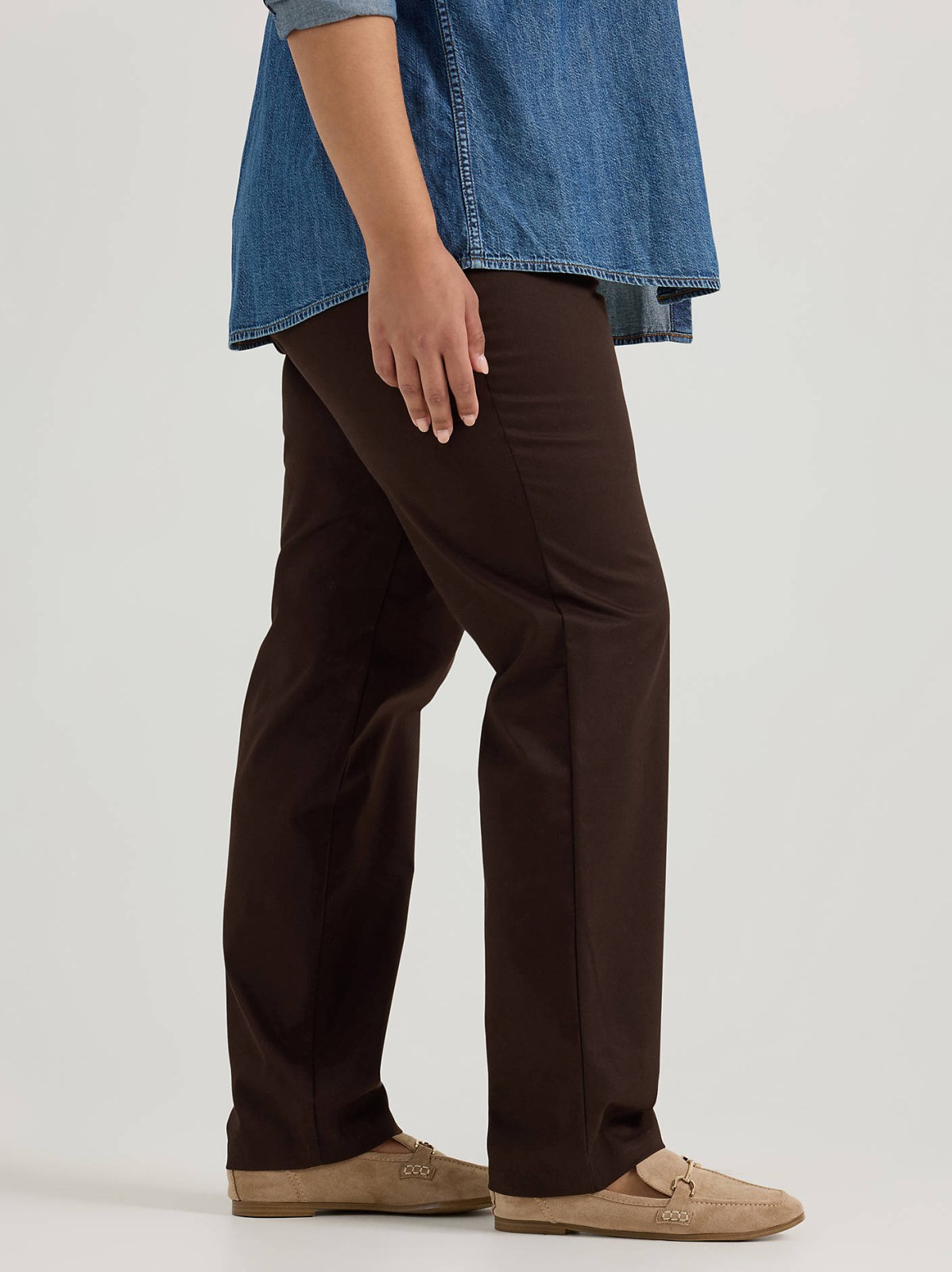 Women's Wrinkle Free Relaxed Fit Straight Leg Pant (Plus) - view 4