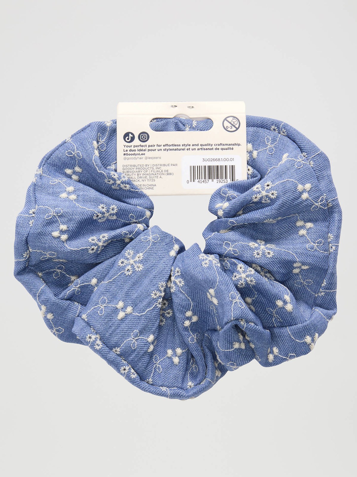 Women's Goody x Lee Large Denim Scrunchie, 1ct - view 4