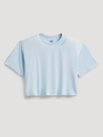 Women's Boxy Fit Embroidered Logo Tee