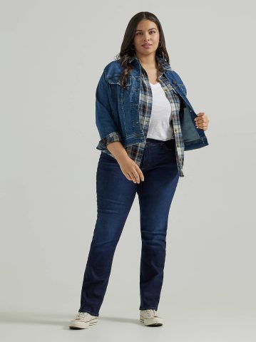 Women's Ultra Lux Comfort with Flex Motion Straight Jean (Plus)