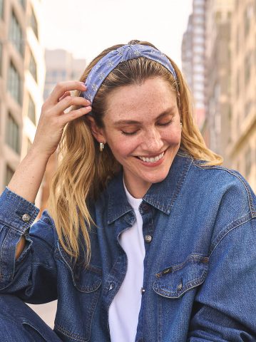 Women's Goody x Lee Denim Headband with Knot, 1ct — alternate view