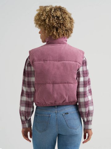Women's Corduroy Puffer Vest