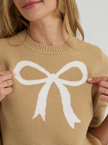 Women's Bow Print Sweater