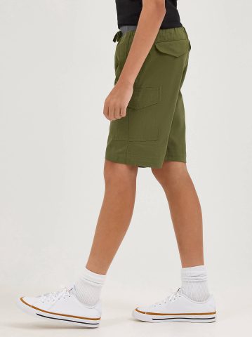 Boy's Rib Stretch Pull On Cargo Short