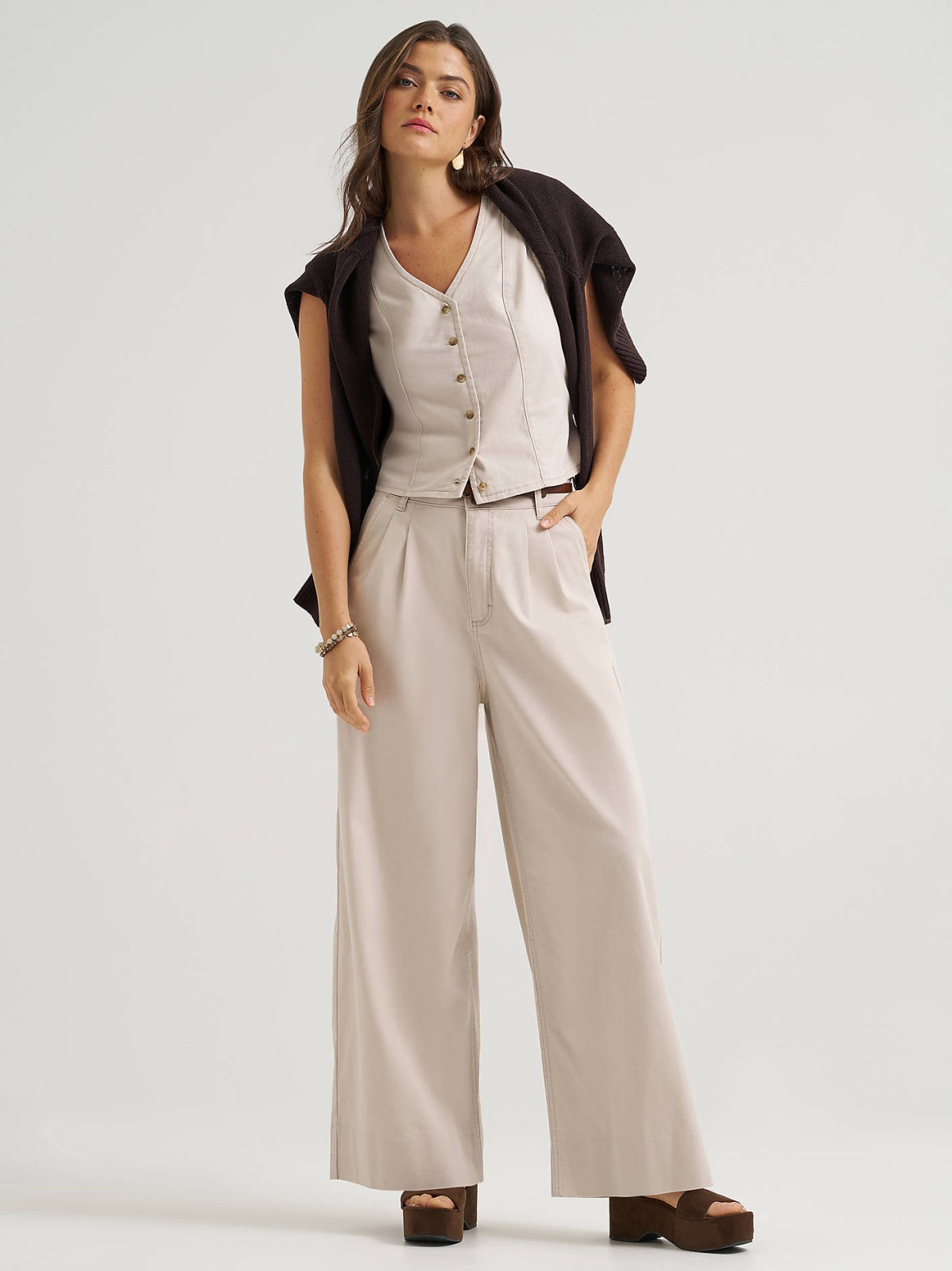Women's Loose Pleated Trouser Pant