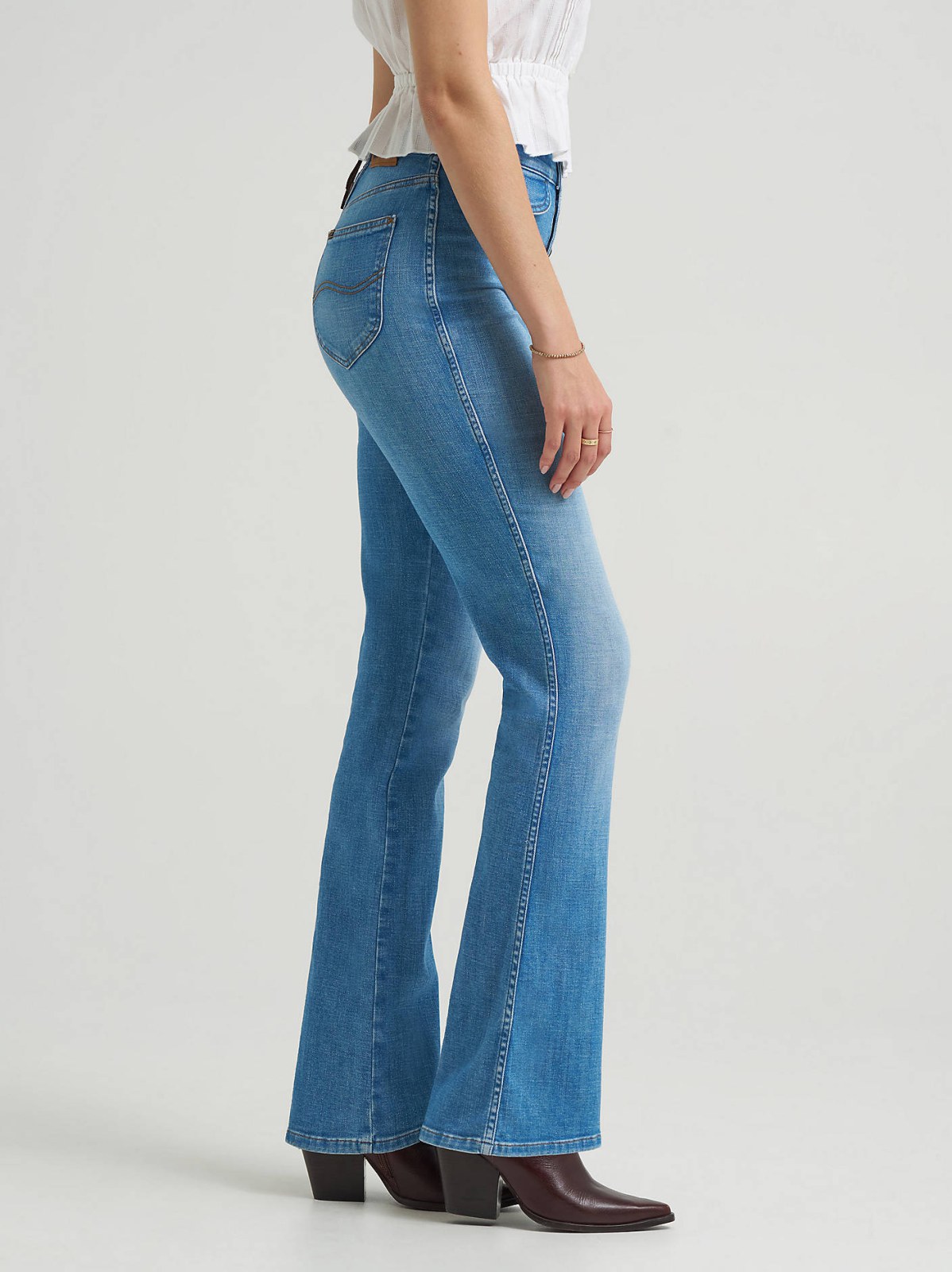 Women's Lace Up Back Button-Fly Bootcut Jean - view 5