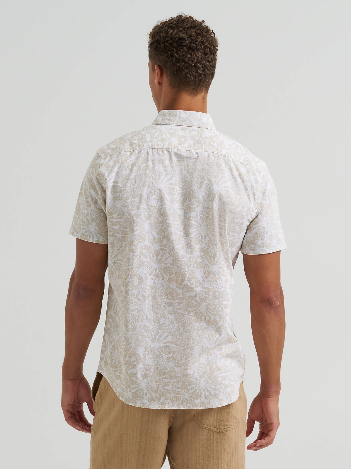 Men's Textured Floral Button Down Shirt - view 2