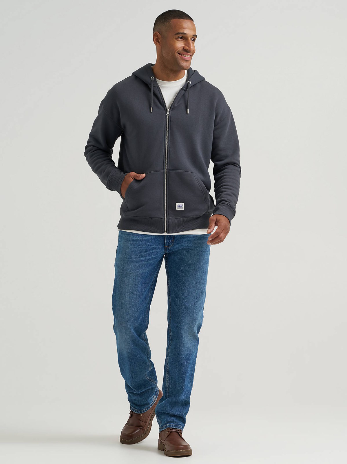 Men's Relaxed Fit Essential Workwear Full Zip Jacket - view 4