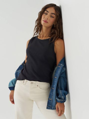 Women's Solid Ribbed Tank Top