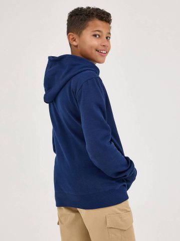 Boy's Popover Fleece Logo Hoodie — alternate view