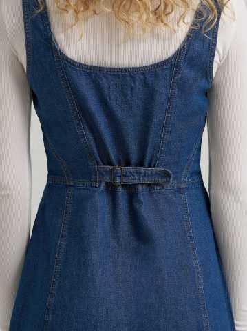 Women's Seamed Denim Mini Dress