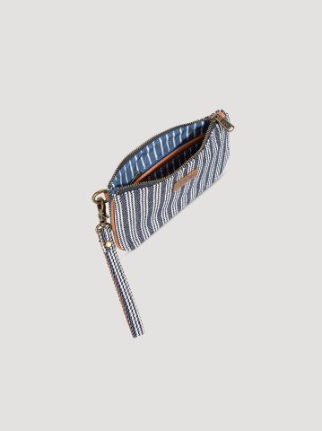 Women's Stripe Logo Wristlet Wallet