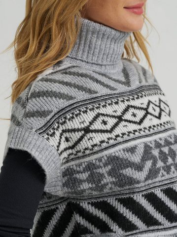 Women's Sleeveless Turtle Neck Sweater Vest